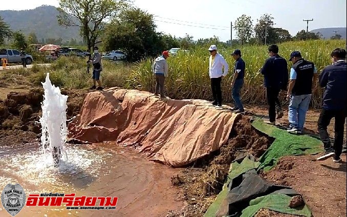 กาญจนบุรี-นักท่องเที่ยวได้แห่เดินทางมาดูและชม”น้ำพุโซดา”