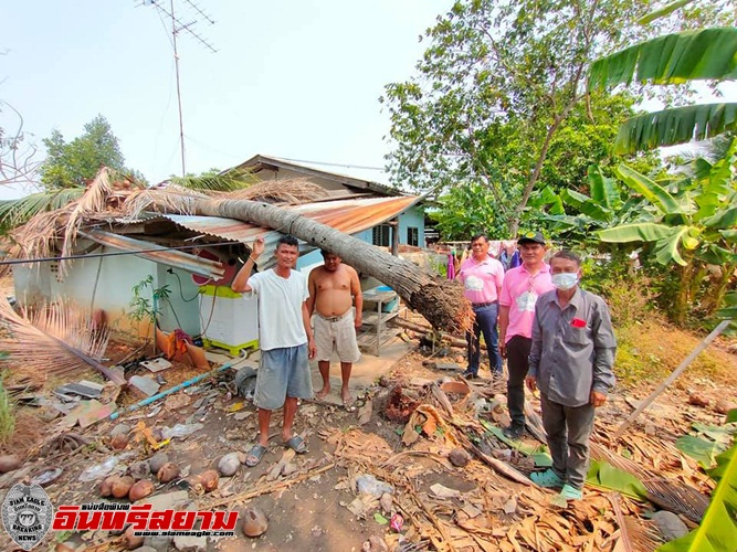 สุพรรณบุรี-พายุฝนฤดูร้อนพัดถล่มบ้านพังหลายอำเภอ