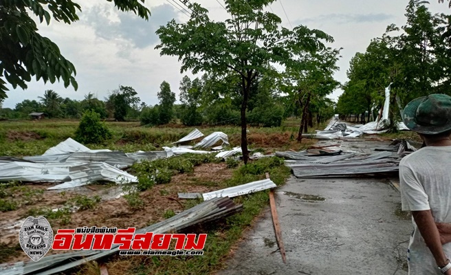 ศรีสะเกษ-พายุฤดูร้อนพัดถล่มบ้านหนองโปร่ง