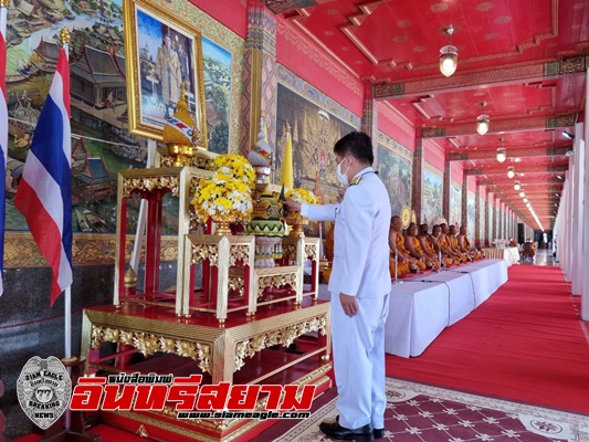 สุพรรณบุรี-พิธีเจริญพระพุทธมนต์เพื่อถวายเป็นพระราชกุศล