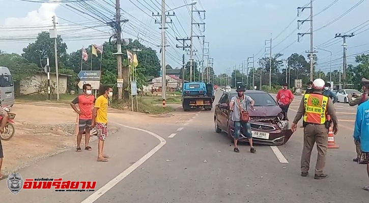 ปราจีนบุรี – เกิดอุบัติเหตุซ้ำซากขาดการเหลียวแล ร้านค้าสร้างรุกล้ำถนนหลวงบดบังแนวทางโค้ง