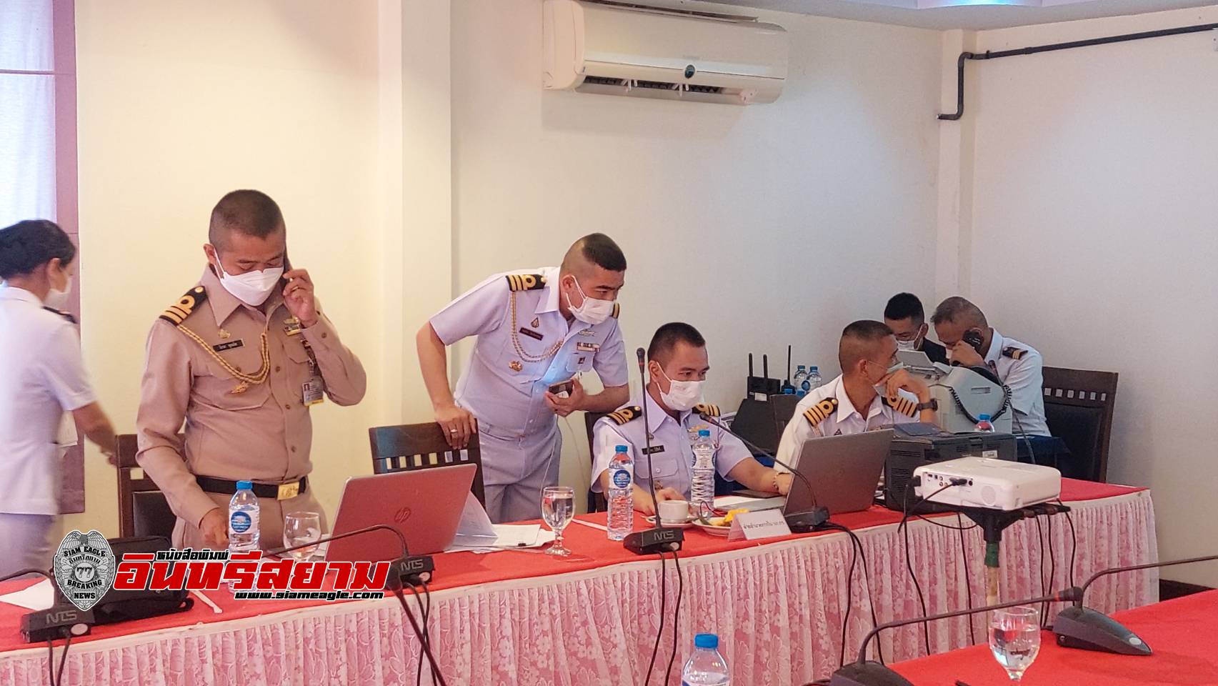 ชลบุรี-กองทัพเรือ เปิดศูนย์ประสานงานช่วยเหลือกำลังพล เรือหลวงสุโขทัย จมทะเล