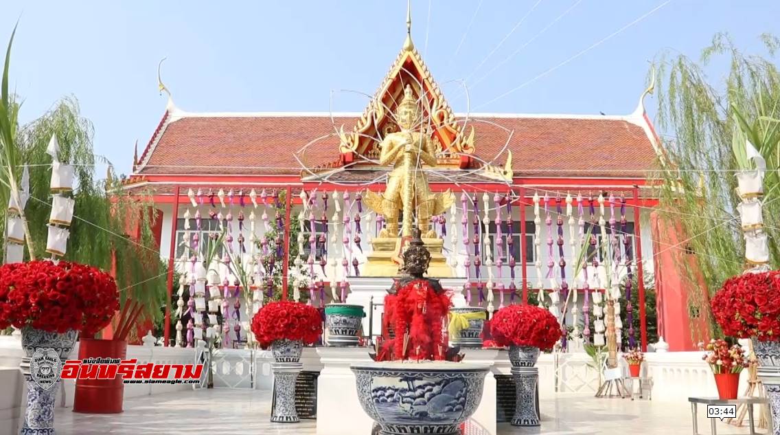 สุพรรณบุรี-แห่ส่องเลขหางประทัดพิธีสมโภชครบรอบ2ปีท้าวเวสสุวรรณวัดพังม่วง