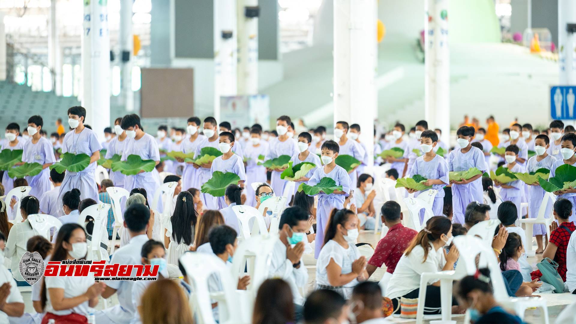 ปทุมธานี-เยาวชนจากทั่วประเทศร่วมบวชเณร 5,000 รูป