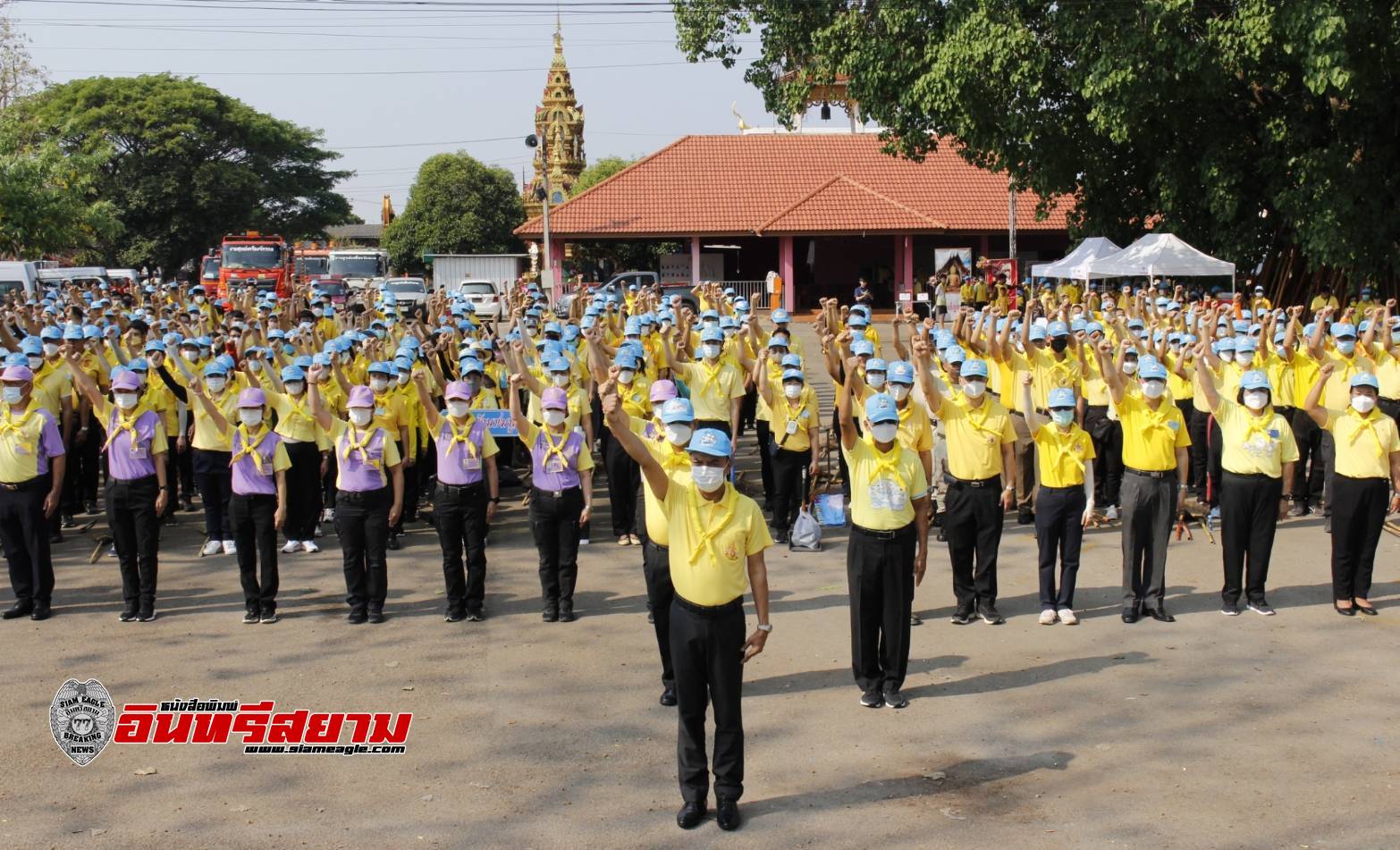 ลำปาง-จิตอาสาเราทำความดีด้วยหัวใจ พัฒนาพื้นที่วัดชมภูหลวง เนื่องในวันฉัตรมงคล