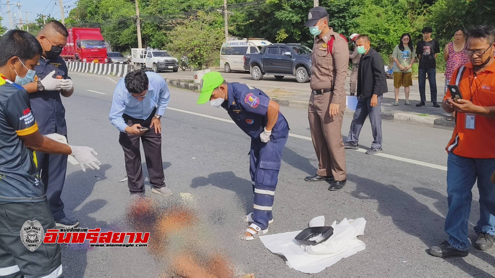 สระบุรี-ลุงวัย 57 ปี วิ่งข้ามถนนไปเอาข้าวมาเตรียมไว้กินตอนเที่ยงเจอรถชนกระเด็นไกลนับ10 เมตร