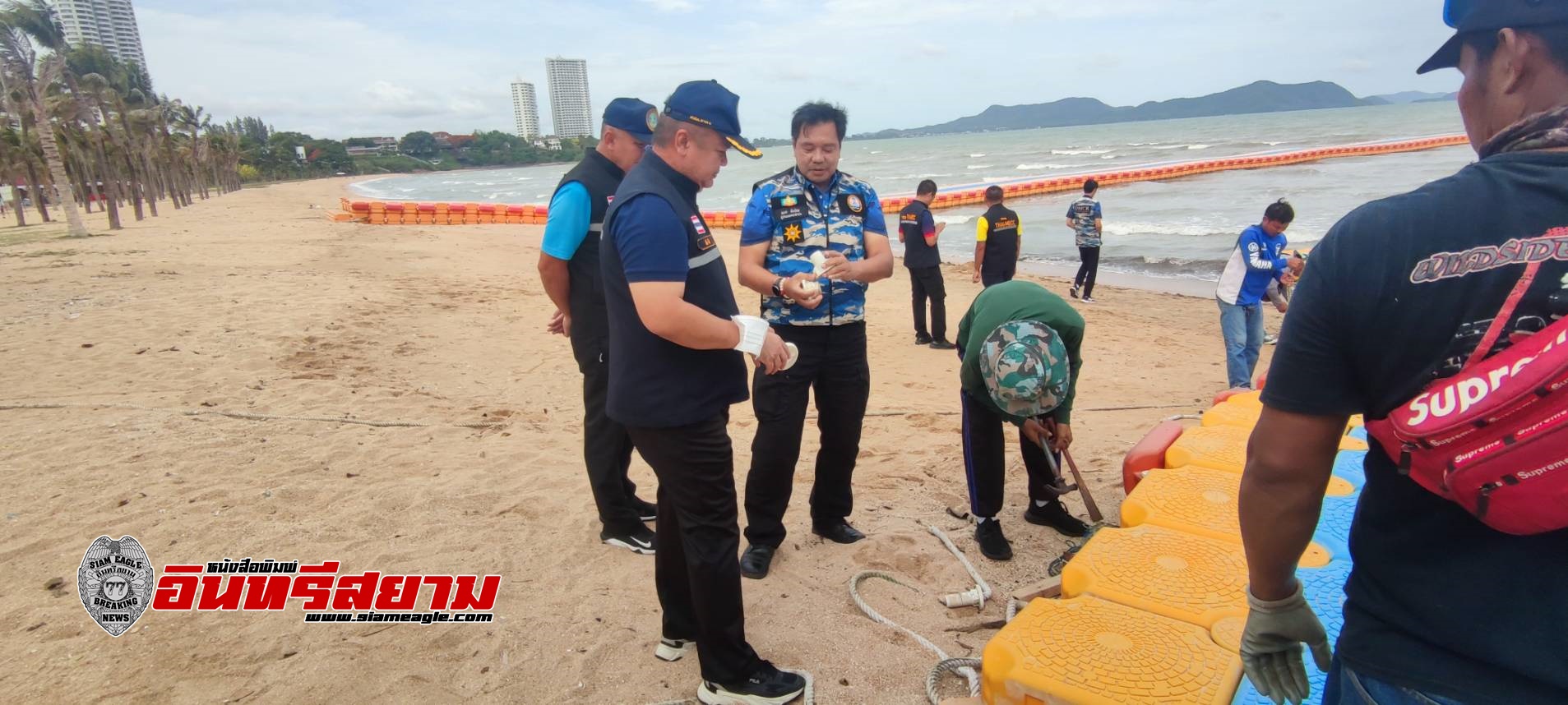 ชลบุรี-ศรชล.ภาค 1 ลงพื้นที่ร่วมแก้ไขปัญหาชายหาดบ้านอำเภอ สัตหีบ