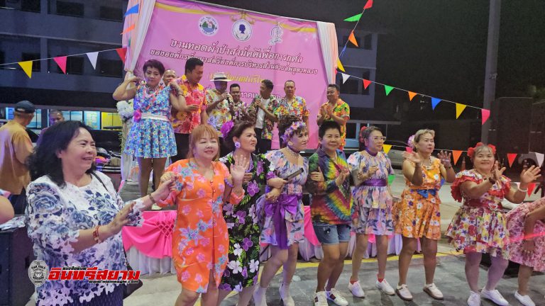 ชลบุรี-“เป้” นายกเล็ก พลูตาหลวง นำทีมงาน “รำวงย้อนยุคงานวัด” ฉลองทอดผ้าป่าสามัคคี