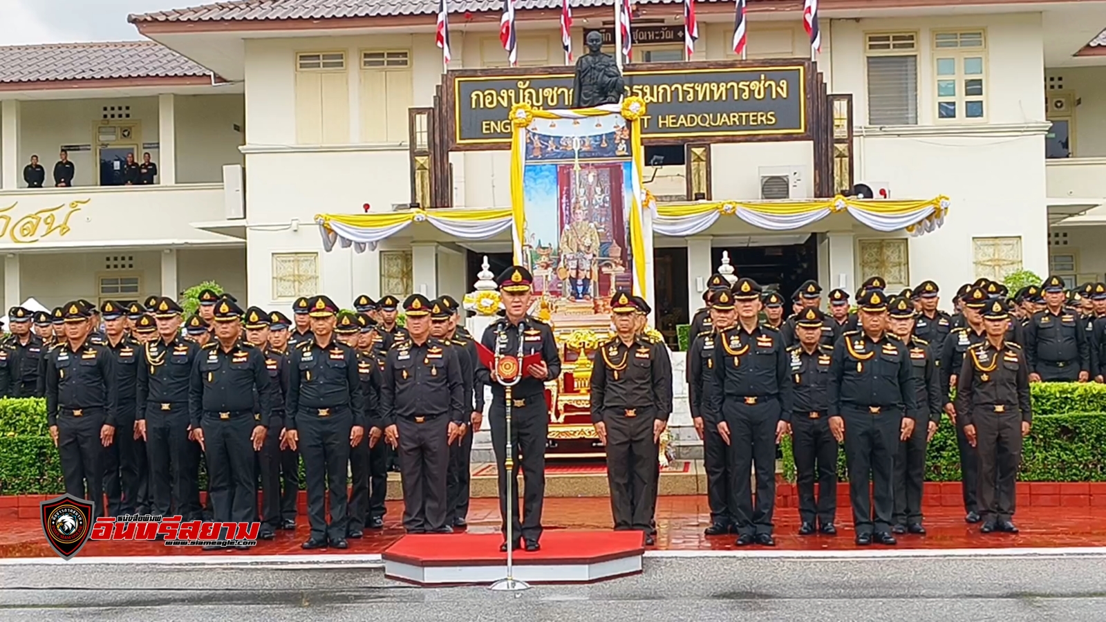 ราชบุรี-ทหารช่าง ประกอบพิธีอำลาชีวิตทหาร ท่ามกลางสายฝน