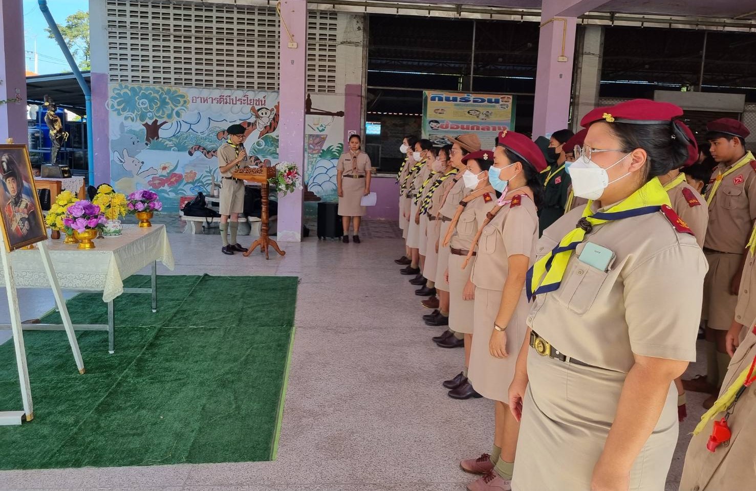 ปราจีนบุรี-รร.ท.2 นำกองลูกเสือ-เนตรนารี ถวายสดุดี วันสมเด็จพระมหาธีรราชเจ้า