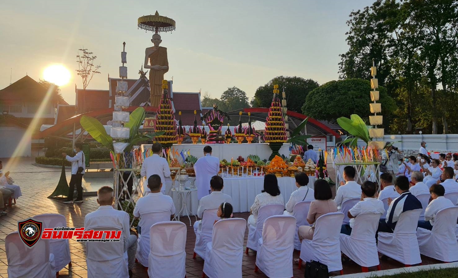 ลำปาง-พิธีบวงสรวงสิ่งศักดิ์สิทธิ์ งานบุญตามรอยศรัทธา ไหว้ศาลอริยสงฆ์เจ้าหลวงพ่อเกษม เขมโก ประจำปี 2566 ครบรอบ 111 ปี