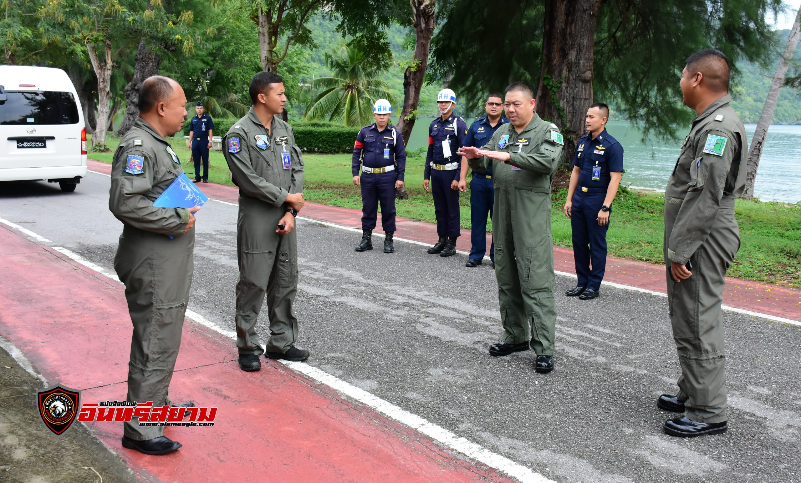 ประจวบคีรีขันธ์-กองบิน ๕ ตรวจเยี่ยมการปฏิบัติงานของ แผนกกิจการพลเรือน