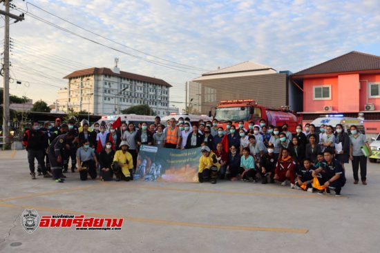 อยุธยา-โรงพยาบาลราชธานี โรจนะ ฝึกดับเพลิงขั้นต้นและอพยพหนีไฟ