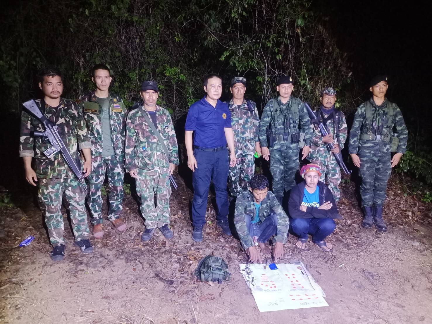 ประจวบคีรีขันธ์-อุทยานกุยบุรีร่วมจงอางศึกรวบต่างด้าวหลบหนีเข้าเมืองพบยาบ้าเกือบ 300 เม็ด