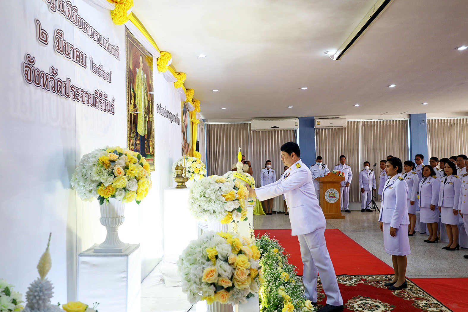 ประจวบคีรีขันธ์-ประกอบพิธีถวายราชสักการะ “พระบิดาแห่งมาตรฐานการช่างไทย” เนื่องในวันมาตรฐานฝีมือแรงงานแห่งชาติ