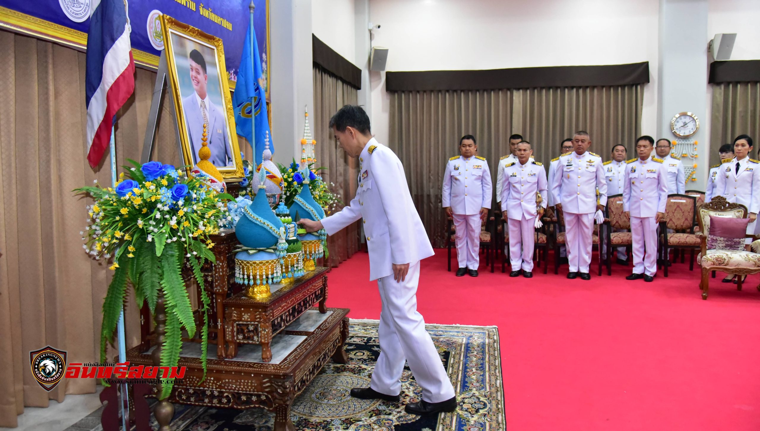 นครปฐม-จัดพิธีเจริญพระพุทธมนต์และพิธีทำบุญตักบาตร เฉลิมพระเกียรติฯเจ้าฟ้าทีปังกรรัศมีโชติฯ