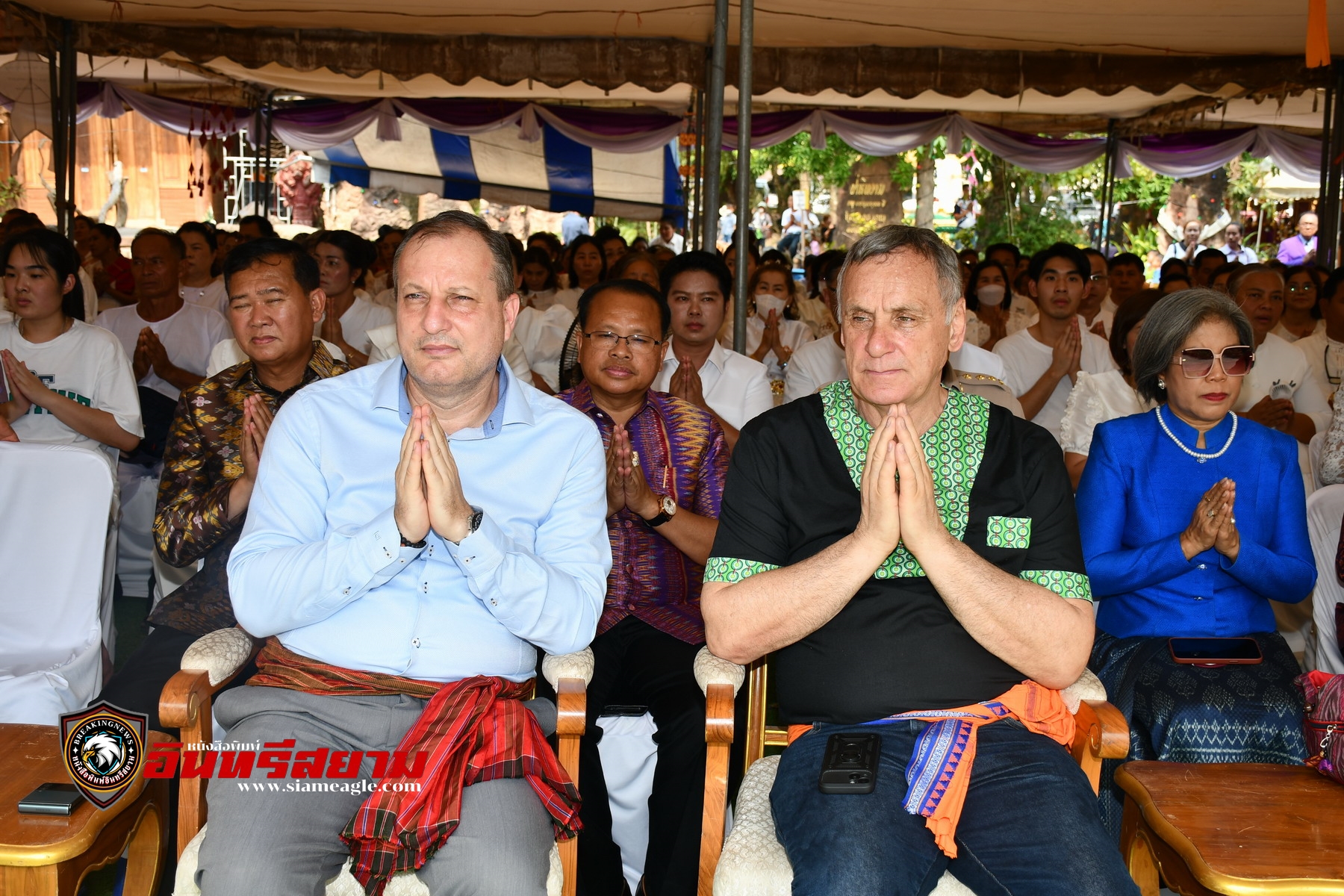 ศรีสะเกษ-เอกอัครราชทูตฮังการีเปิดงานเทศกาลสงกรานต์สรงน้ำ”หลวงปู่สรวง”