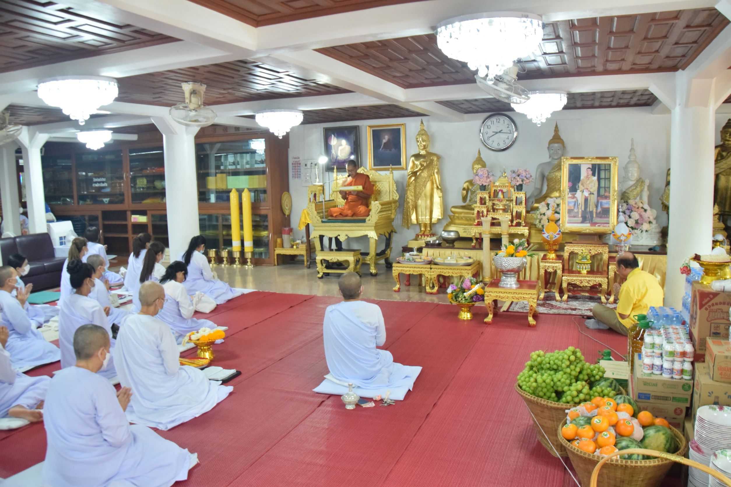 อยุธยา-วัดใหญ่ชัยมงคลจัดพิธีทำบุญตักบาตร ถวายเป็นพระราชกุศลฯ