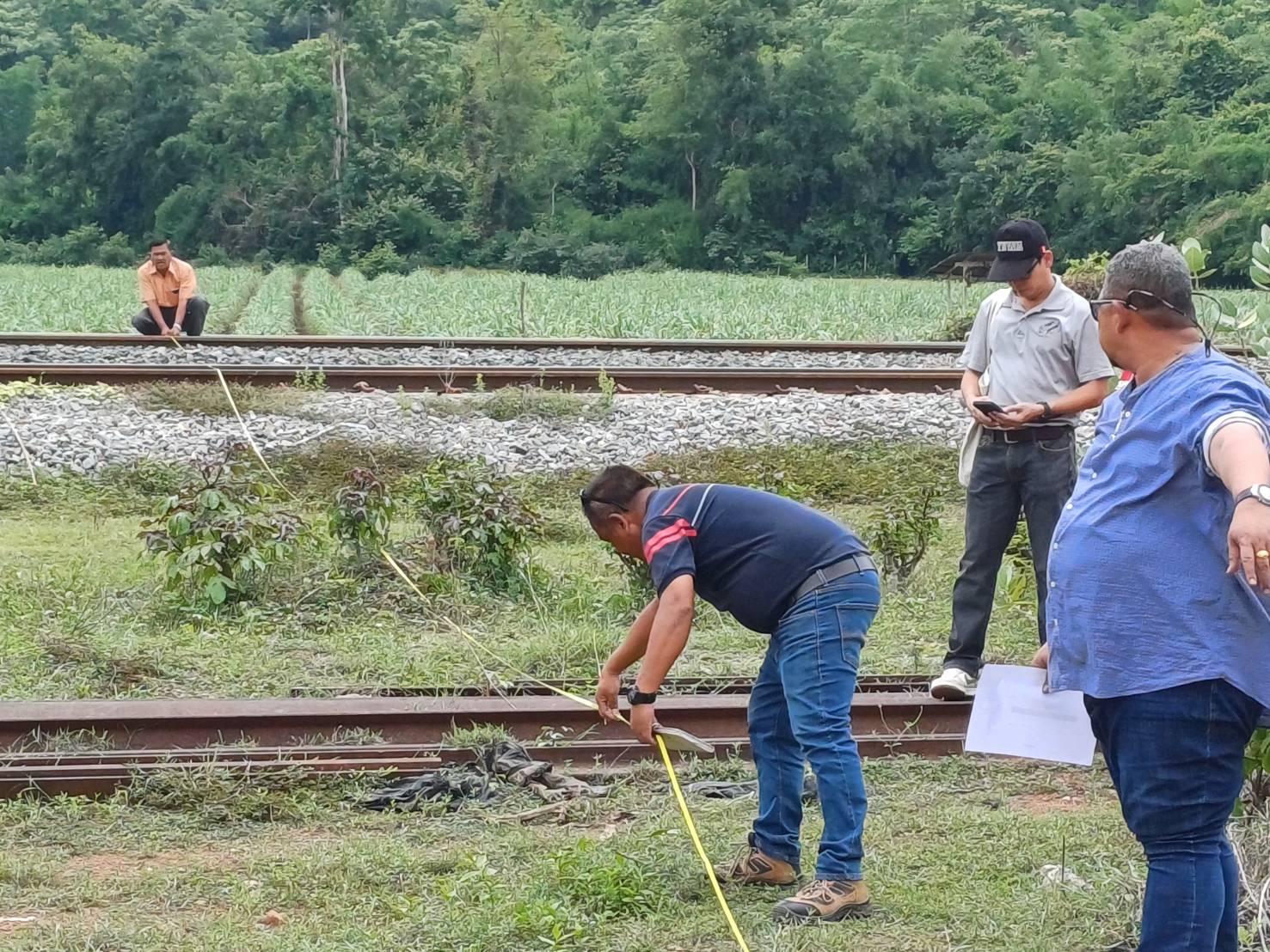 กาญจนบุรี-การรถไฟฯตรวจสอบสถานที่ก่อสร้างสถานีขนส่งสินค้าทางรางระหว่างประเทศ