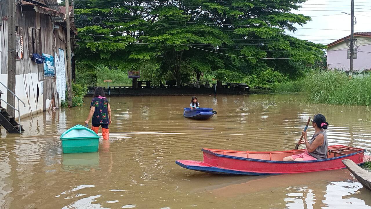 ปราจีนบุรี-สถานการณ์น้ำป่าเขาใหญ่-ทับลานมรดกโลกท่วมชุมชนตลาดเก่า100ปี ยังทรงตัว