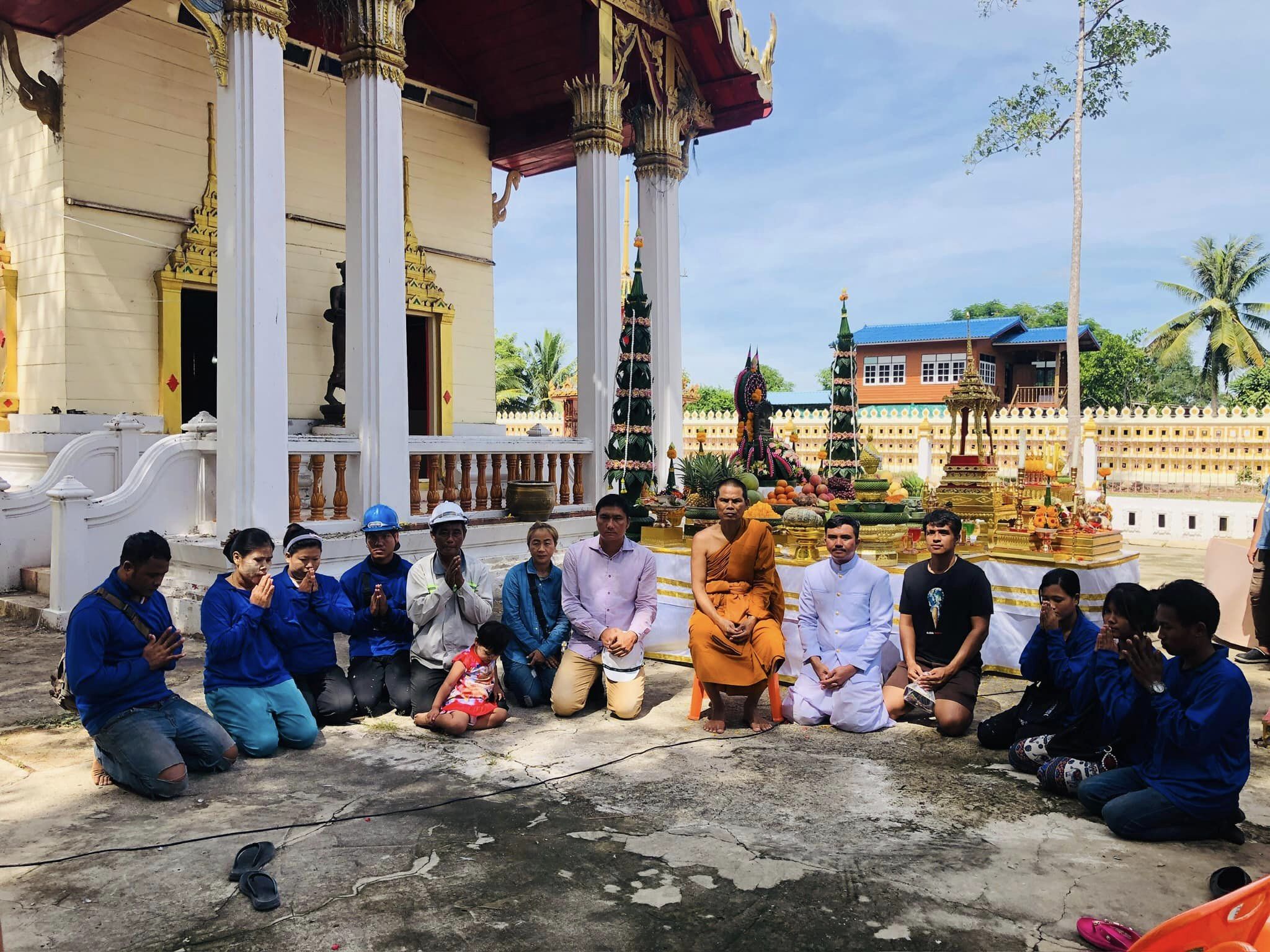 ปทุมธานี-“วัดลำมหาเมฆ”จัดพิธีบวงสรวงรื้อถอนเคลื่อนย้ายอุโบสถ