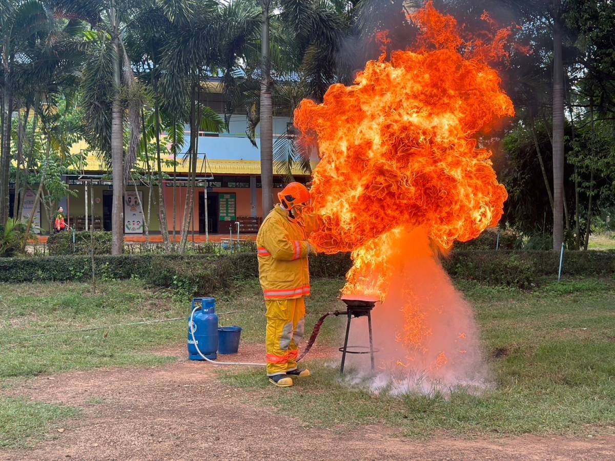 ปราจีนบุรี-ท้องถิ่นเข้าฝึกแผนเผชิญเหตุในโรงเรียนเพื่อความปลอดภัย