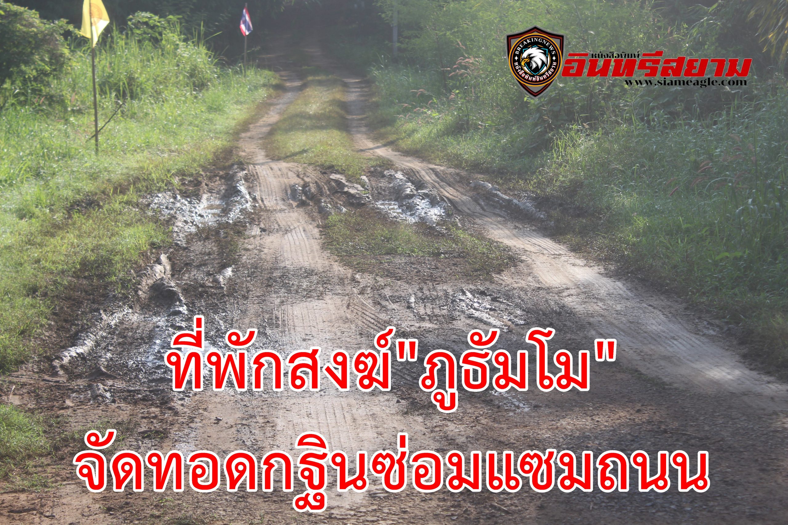 เพชรบูรณ์-ที่พักสงฆ์”ภูธัมโม”จัดทอดกฐินซ่อมแซมถนนที่พักสงฆ์