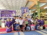 อำนาจเจริญ-กรมการพัฒนาชุมชน จัดพิธีทอดผ้าป่าสมทบกองทุนพัฒนาเด็กชนบทฯ