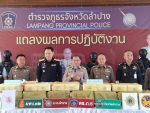 ลำปาง-ผู้การฯแถลงข่าวจับกุมและขยายผลคดียาเสพติดรายใหญ่ ยาบ้า 3,600,000 เม็ด