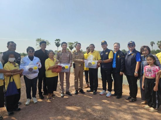 ร้อยเอ็ด-ปล่อยพันธุ์ปลากะพงขาวในแหล่งน้ำแบบกึ่งธรรมชาติ