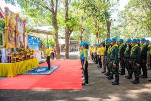 ร้อยเอ็ด-มทบ.27 ร่วมกิจกรรมจิตอาสาพัฒนา และปรับปรุงภูมิทัศน์วัดป่าขวัญเมือง เนื่องในวันจักรี